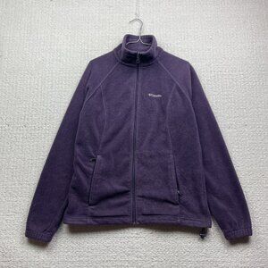 Columbia Benton Springs Full Zip Polar Fleece Jacket Wom Large Purple Outdoor